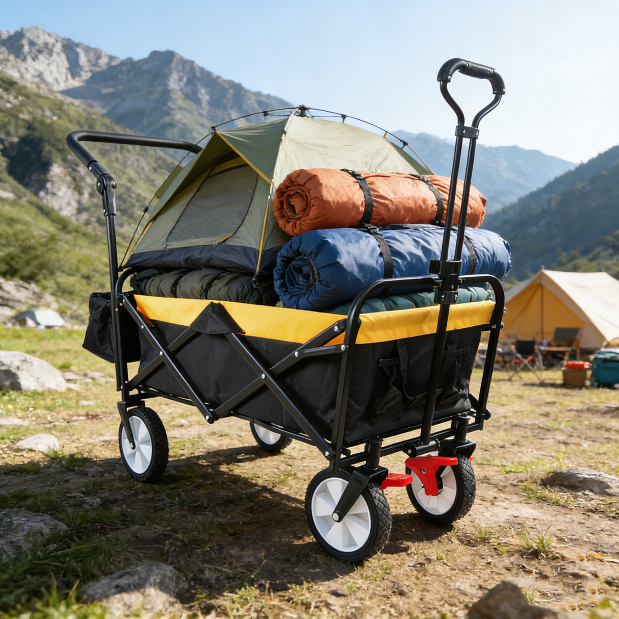 Folding Wagon Collapsible Outdoor Utility Wagon