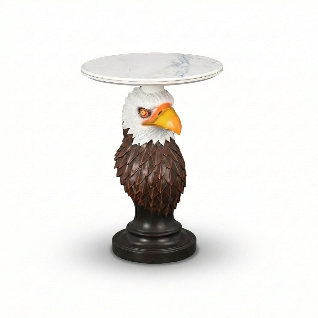 Eagle Head Accent Table Animal Statue End Tables Livingroom