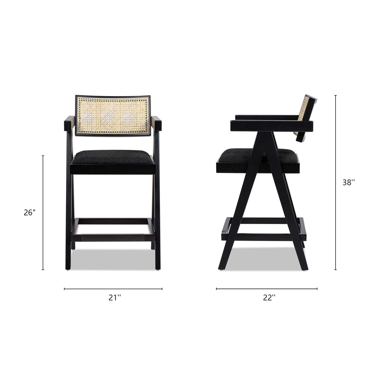 25.5" The Milano Ascensore™ Bar Stools — Set of Three