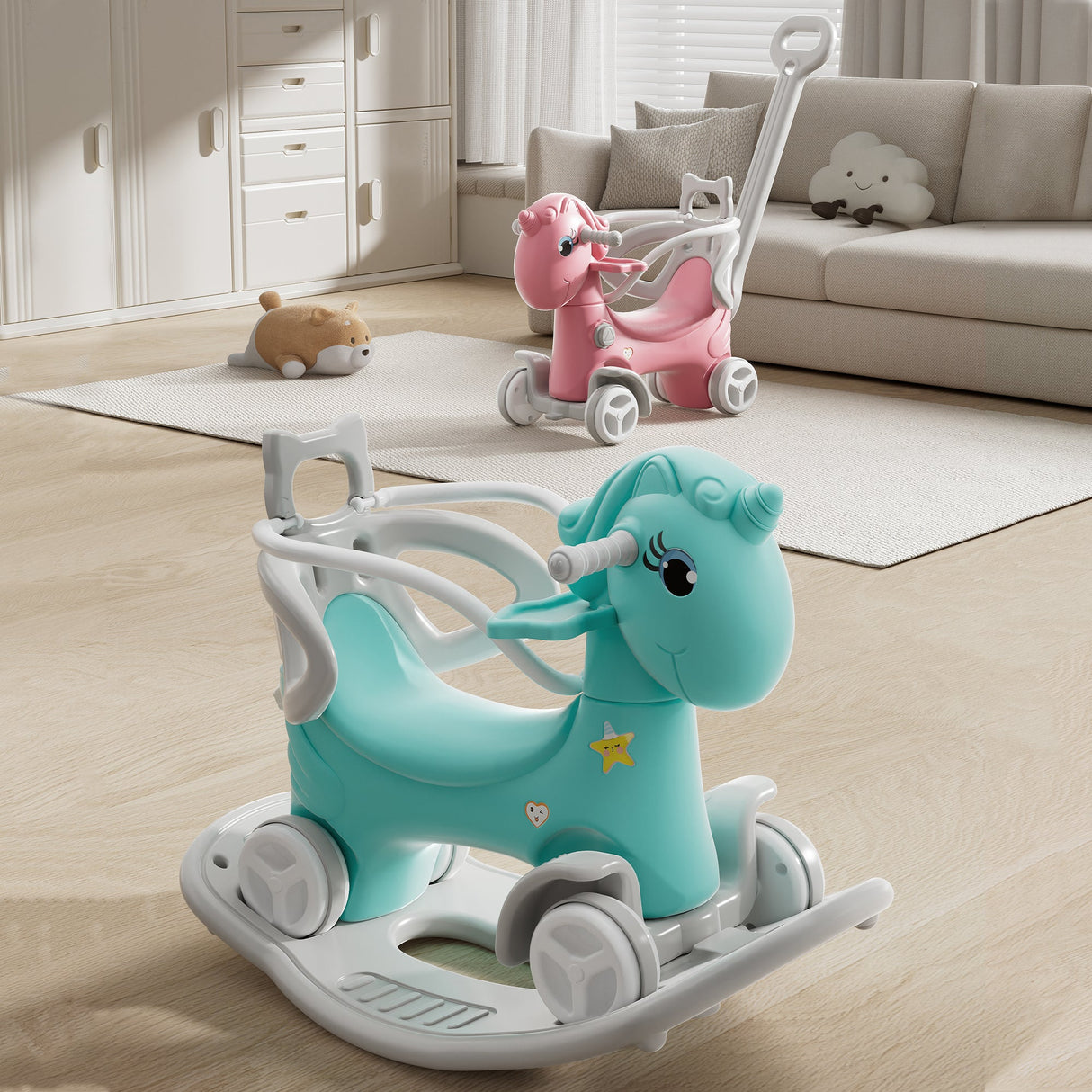Rocking Horse for Toddlers - Balance Bike Ride-On Toy