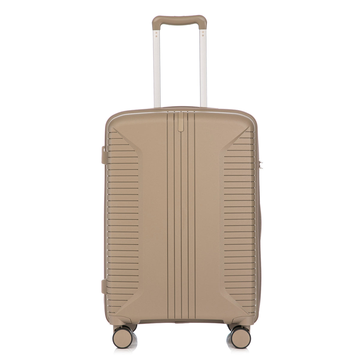 20'/24'/28' 3-Piece PP Spinner Wheel Luggage Set with Combination Lock (Champagne)