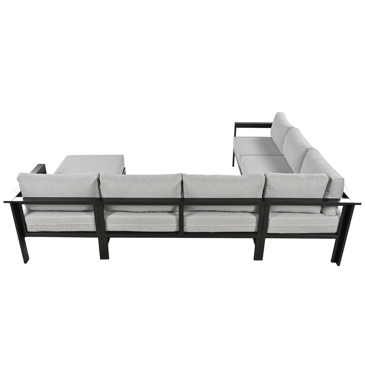 Modular U-Shaped Aluminum Outdoor Sofa Set