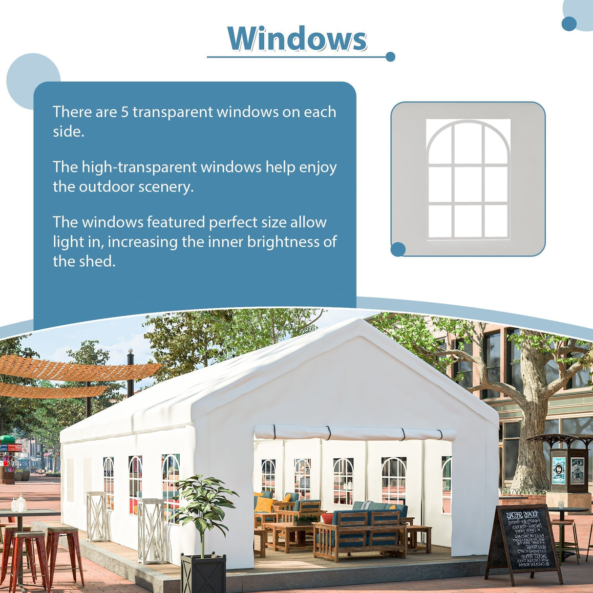 16x32FT Party Tent Heavy Duty Large Wedding Event Shelters