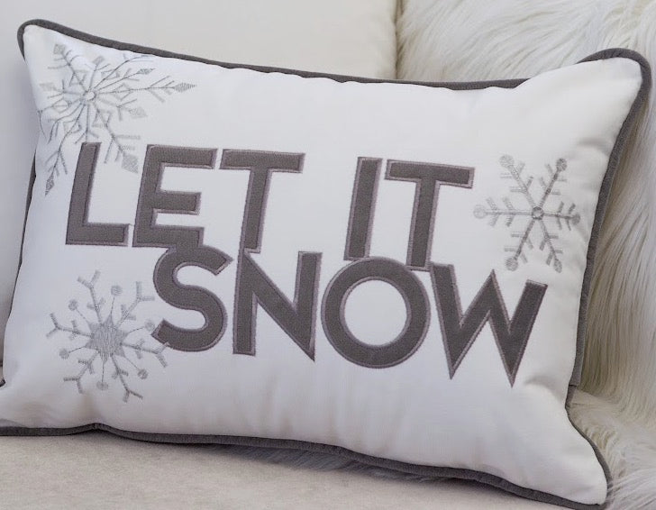 Nneka Let It Snow Lumbar Pillow