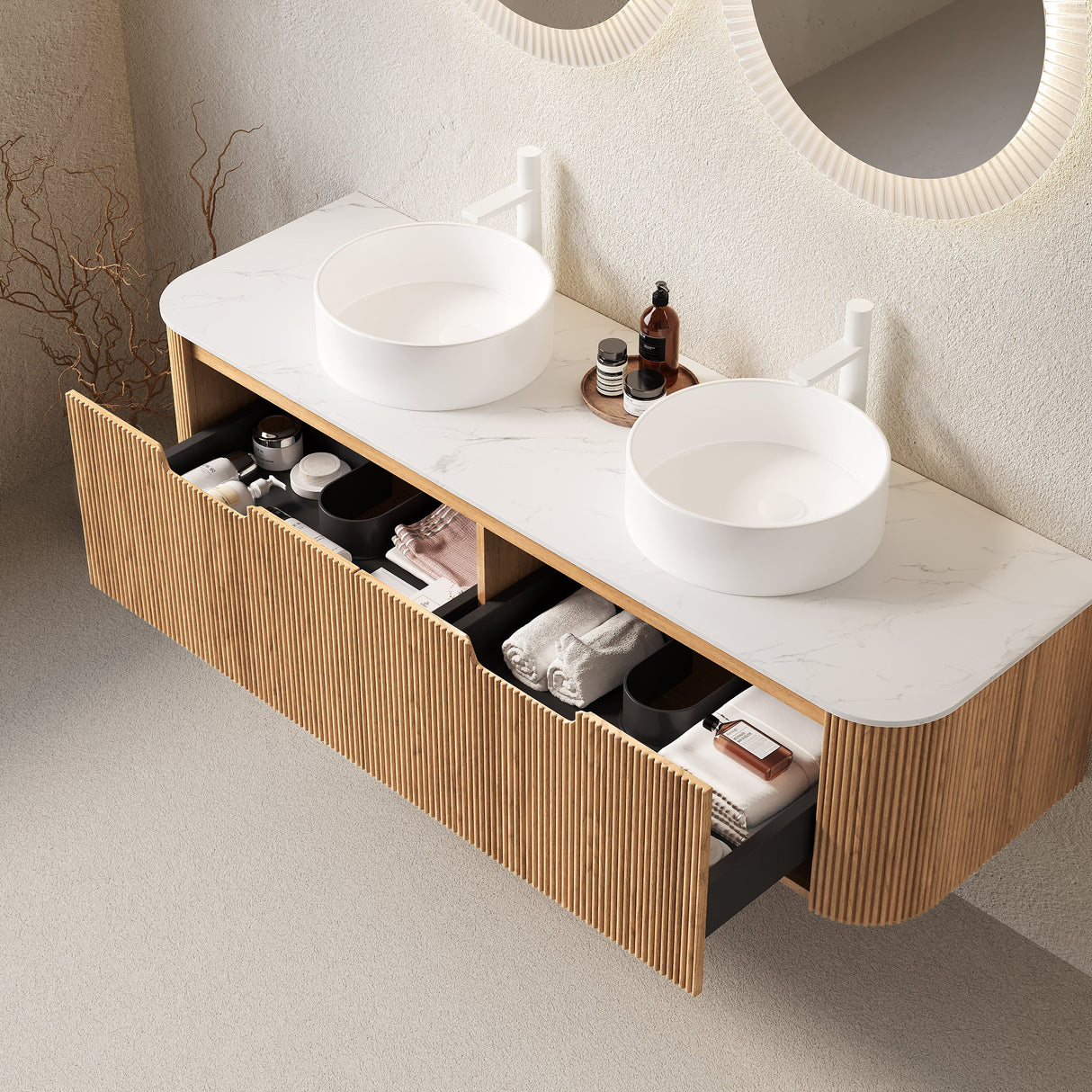 Dina 60" Bathroom Vanity & Sinks