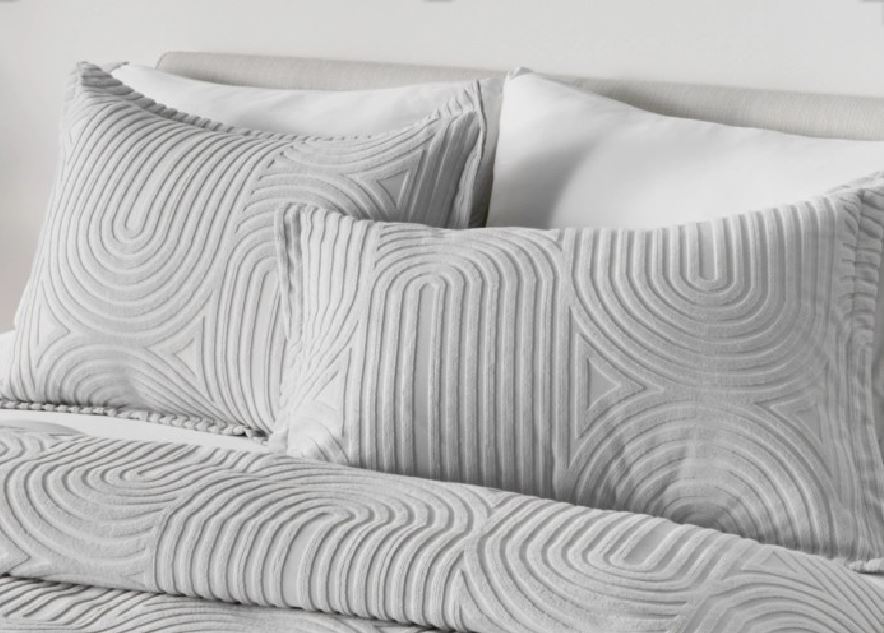 BedGear Performance Duvet Set, King - Grey/Racetrack