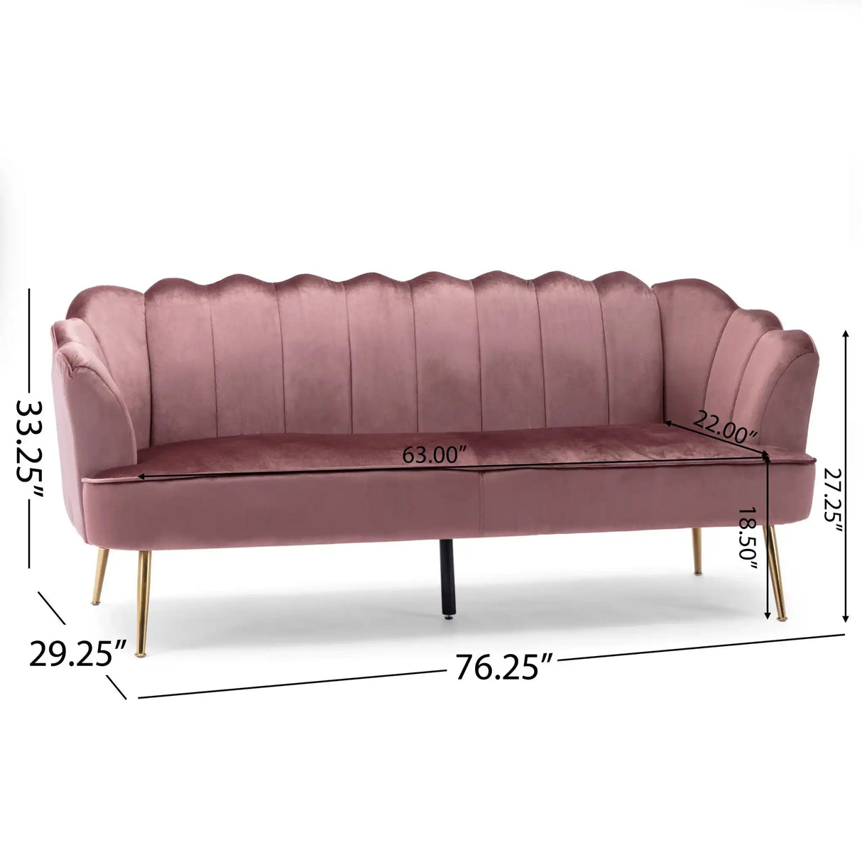 Modern Glam 3 Seater Sofa With Texture