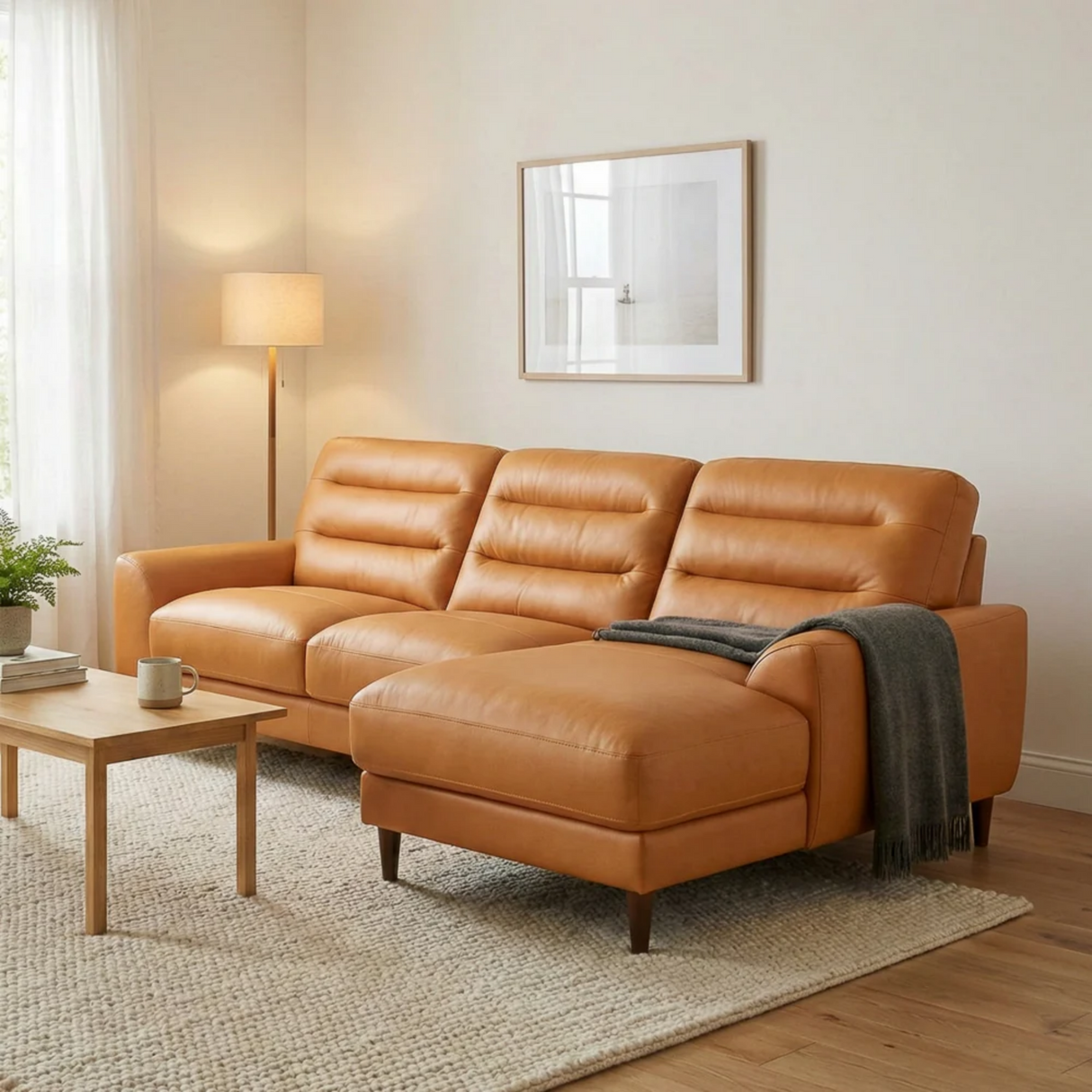 Clarion Genuine Leather Sectional