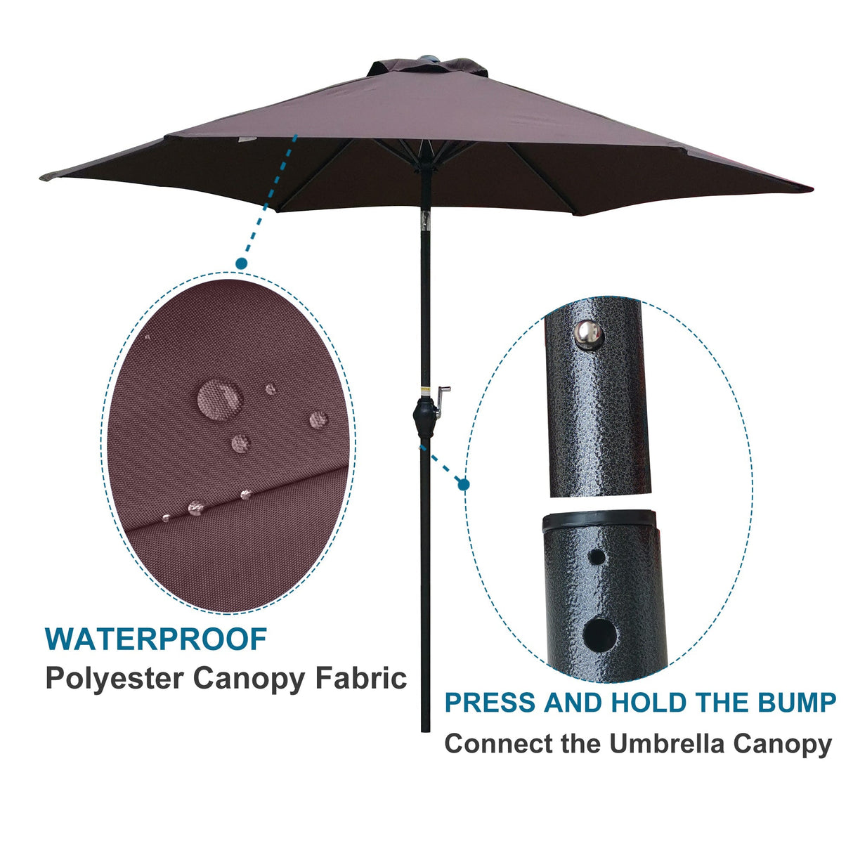 9FT Umbrella Chocolate