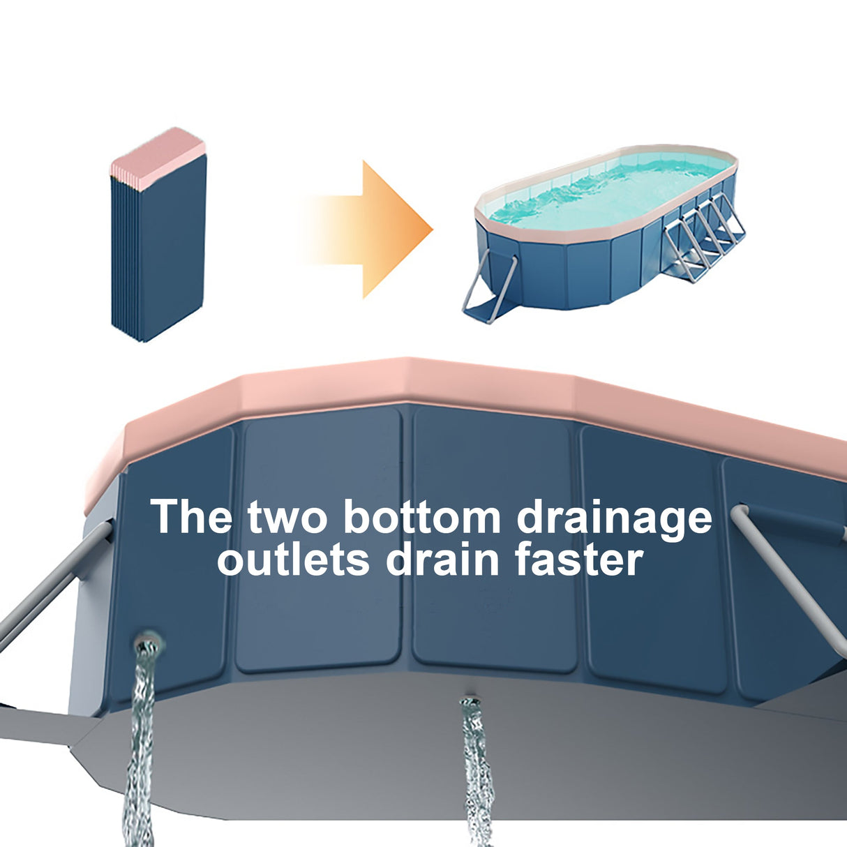 3.0m PVC Folding Pool (Not Inflatable)