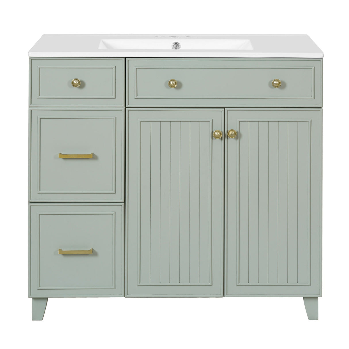 Bathroom Vanity With Sink, Soft Close Doors, Adjustable Shelves
