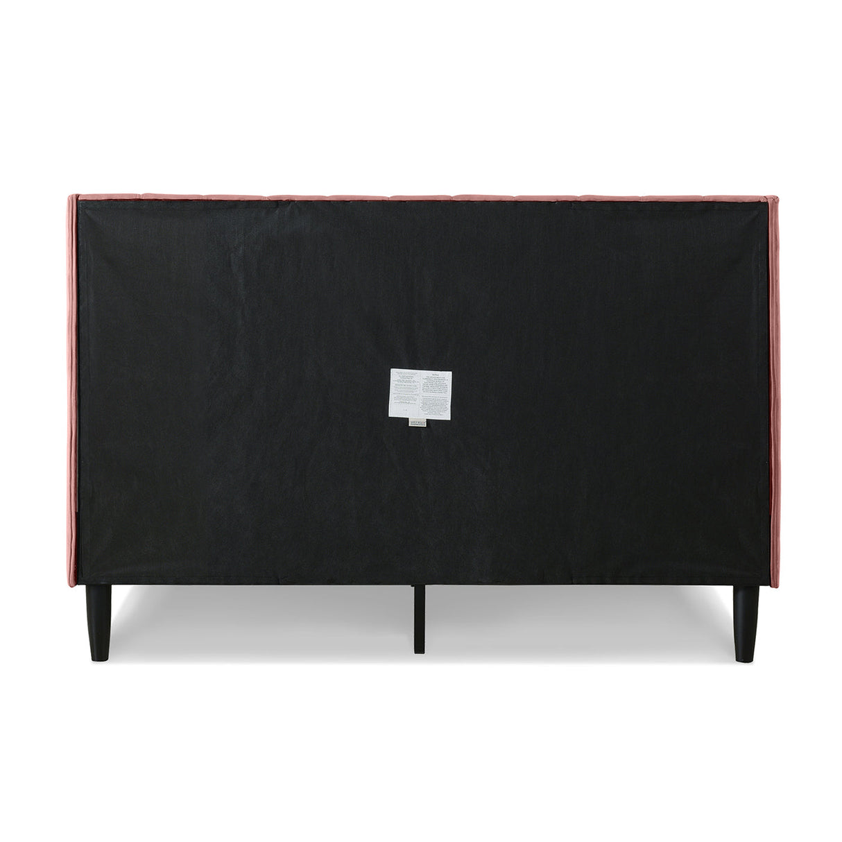 Aspen Vertical Tufted Headboard Platform Bed Set, Queen, Ash Rose Pink Velvet