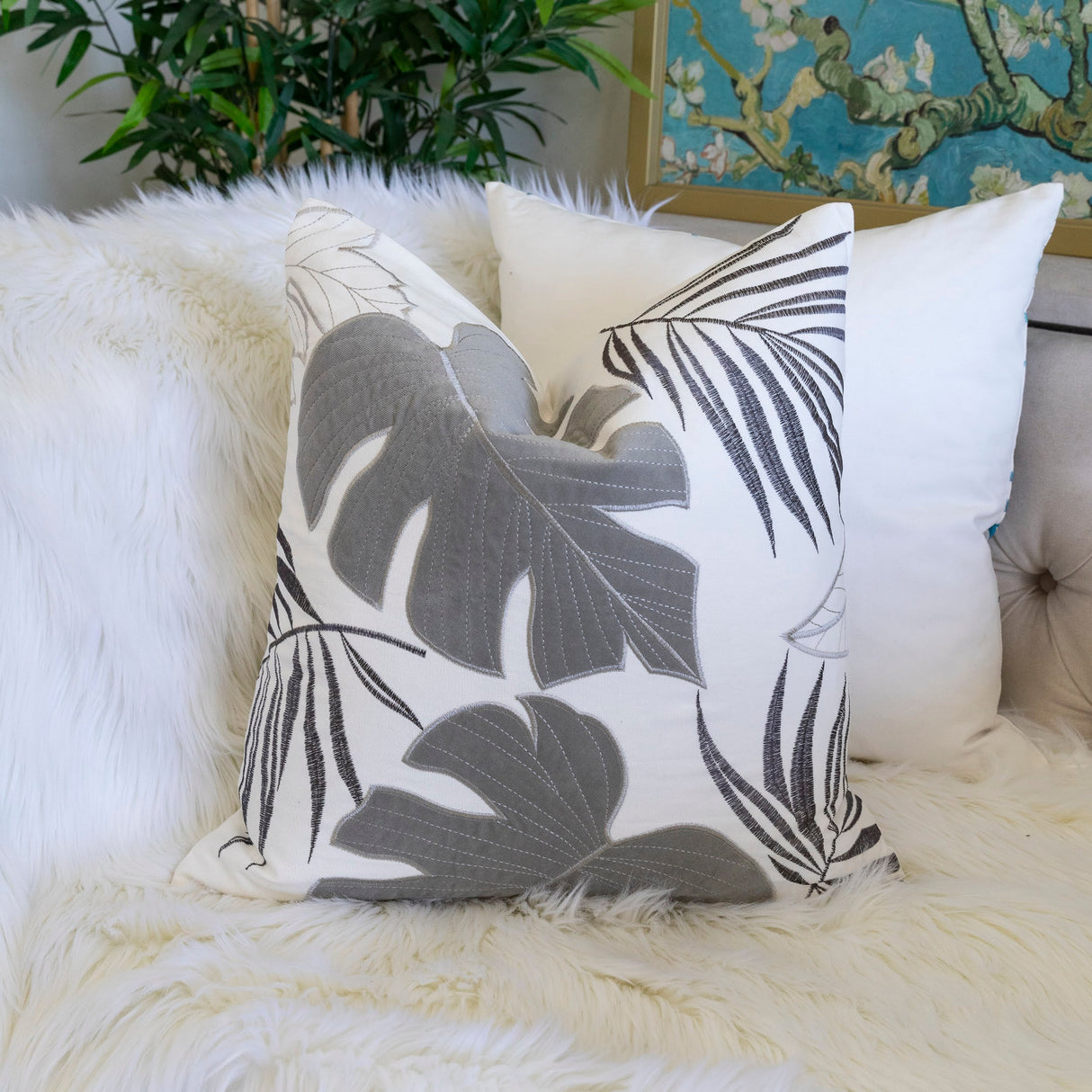 Autumn Vibes Leaf Accent Pillow Set of 2