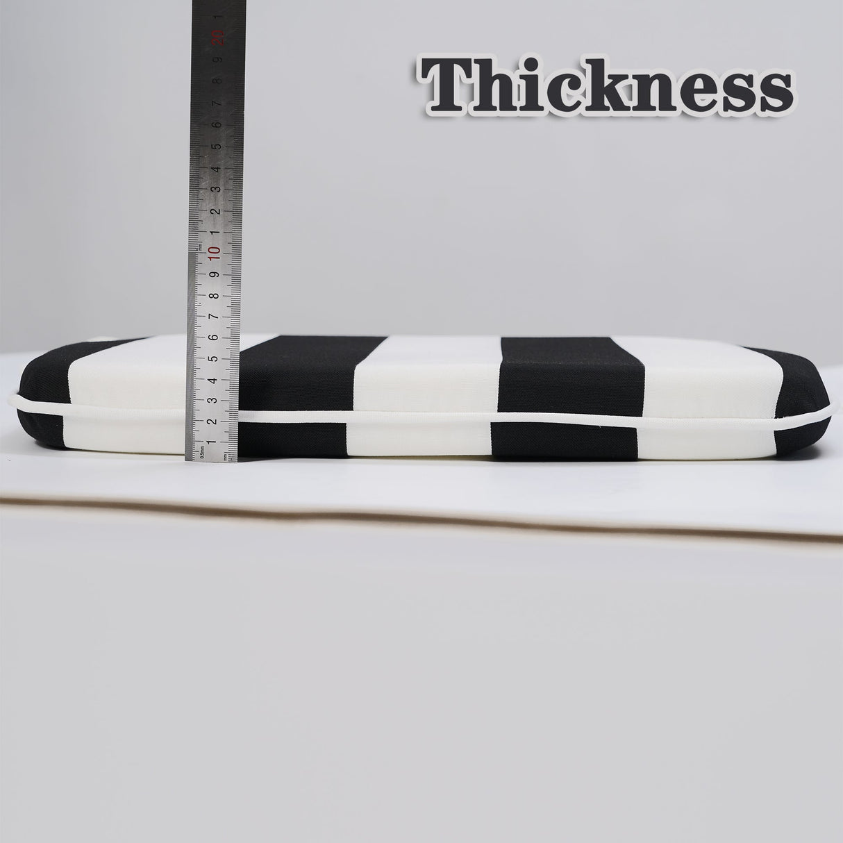 Outdoor Patio Chair Cushions, Water-Repellent U-Shape Thick Foam Seat Cushions with Ties, Set of 4