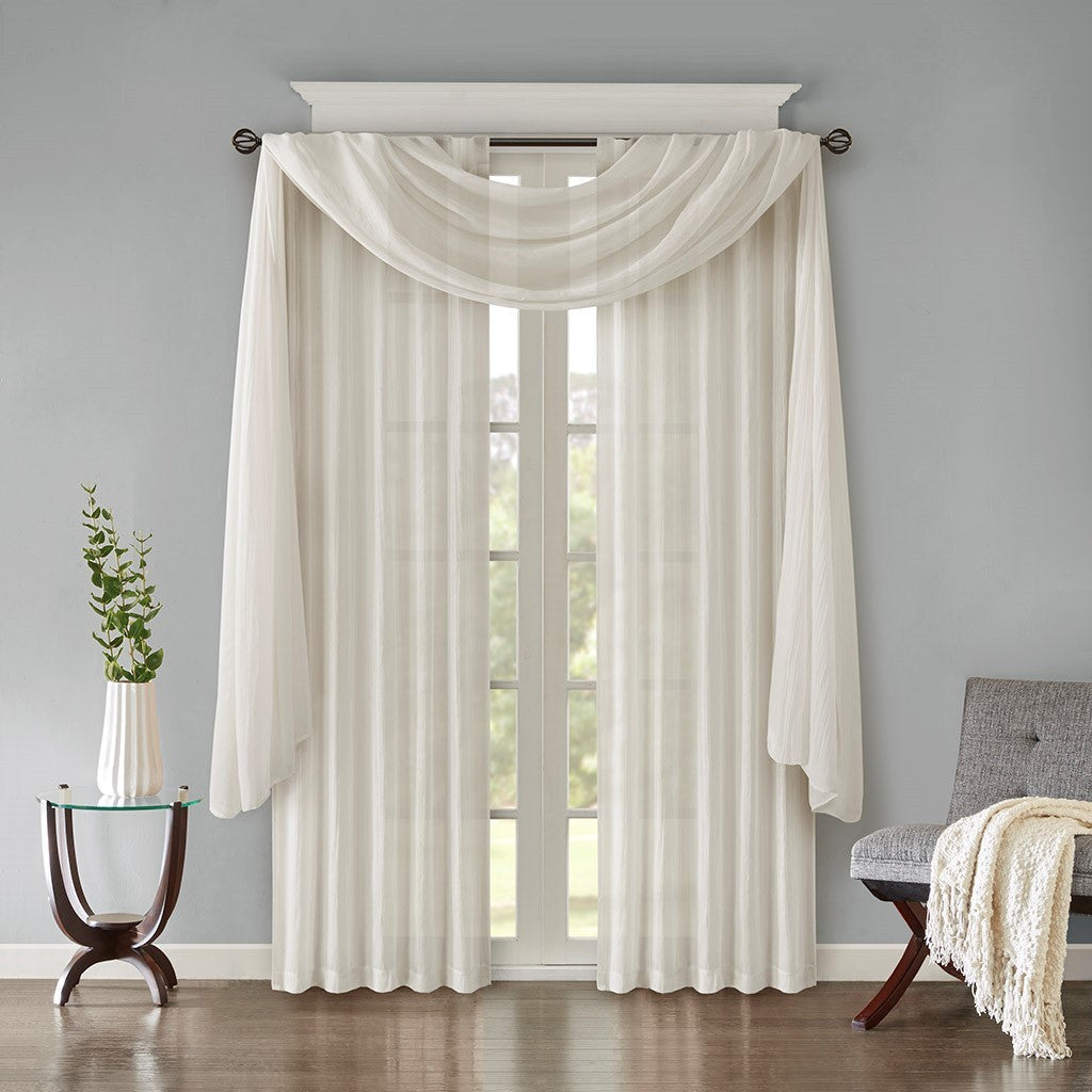 Solid Crushed Curtain Panel Pair(2 Pcs Window Panels)