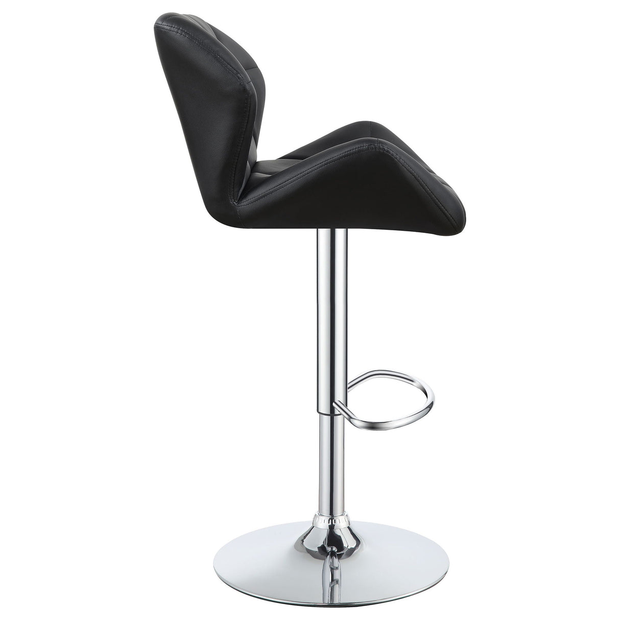 Adjustable Bar Stool With Height-Adjustable Base (Set of 2)