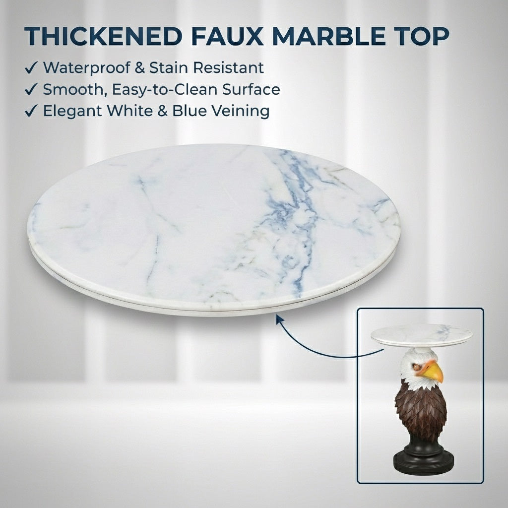 Eagle Head Accent Table Animal Statue End Tables Livingroom