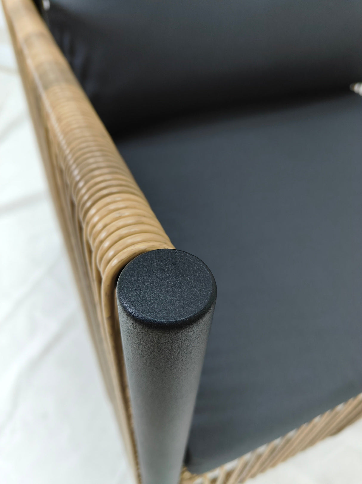 Patio 6-Piece Brown PE Wicker Sofa Set with Grey Cushions