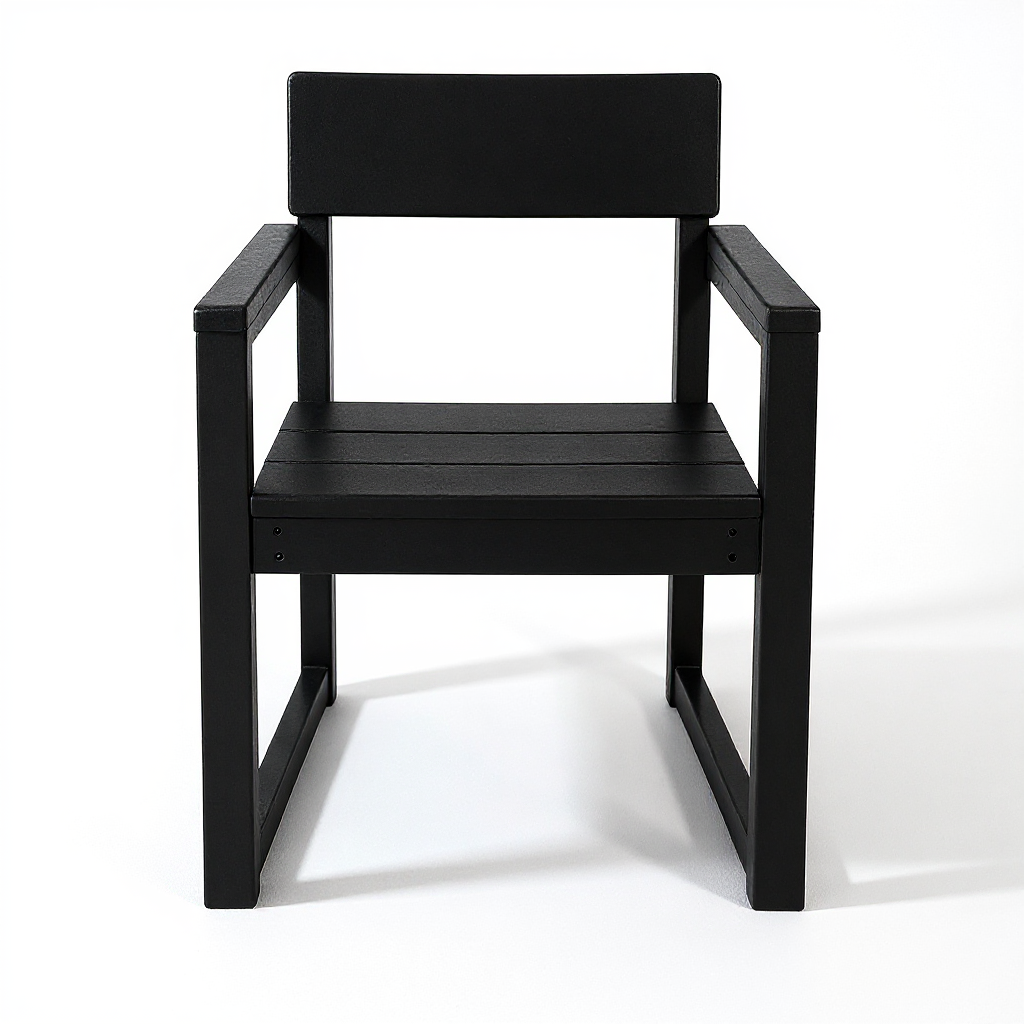 Black HDPE Outdoor & Garden Armchairs with Modernist Design