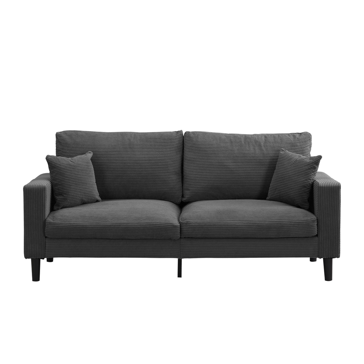 Modern Upholstered 2 Piece Sofa Set With 3 Seater And 2 Seater