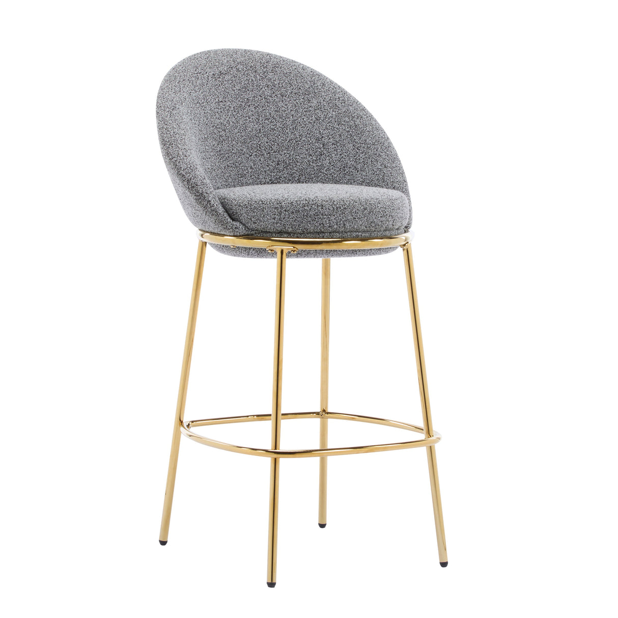 Celano Indoor Metal Upholstered Barstool Set of 2