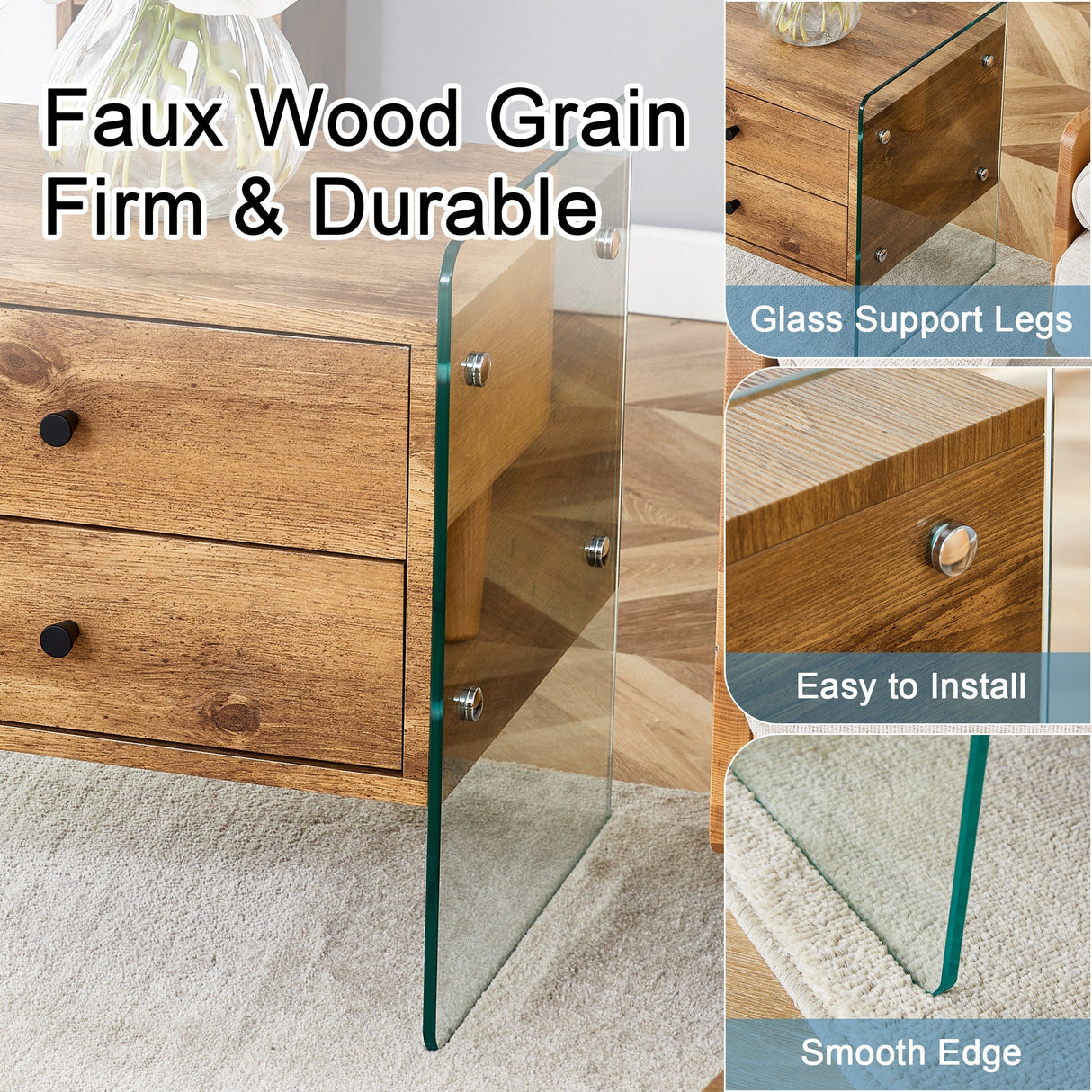 Double-Drawer Bedside Table