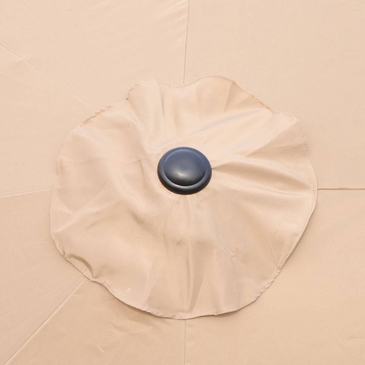 15x9ft Large Double-Sided Rectangular Outdoor Twin Patio Market Umbrella with Light and Base - Taupe