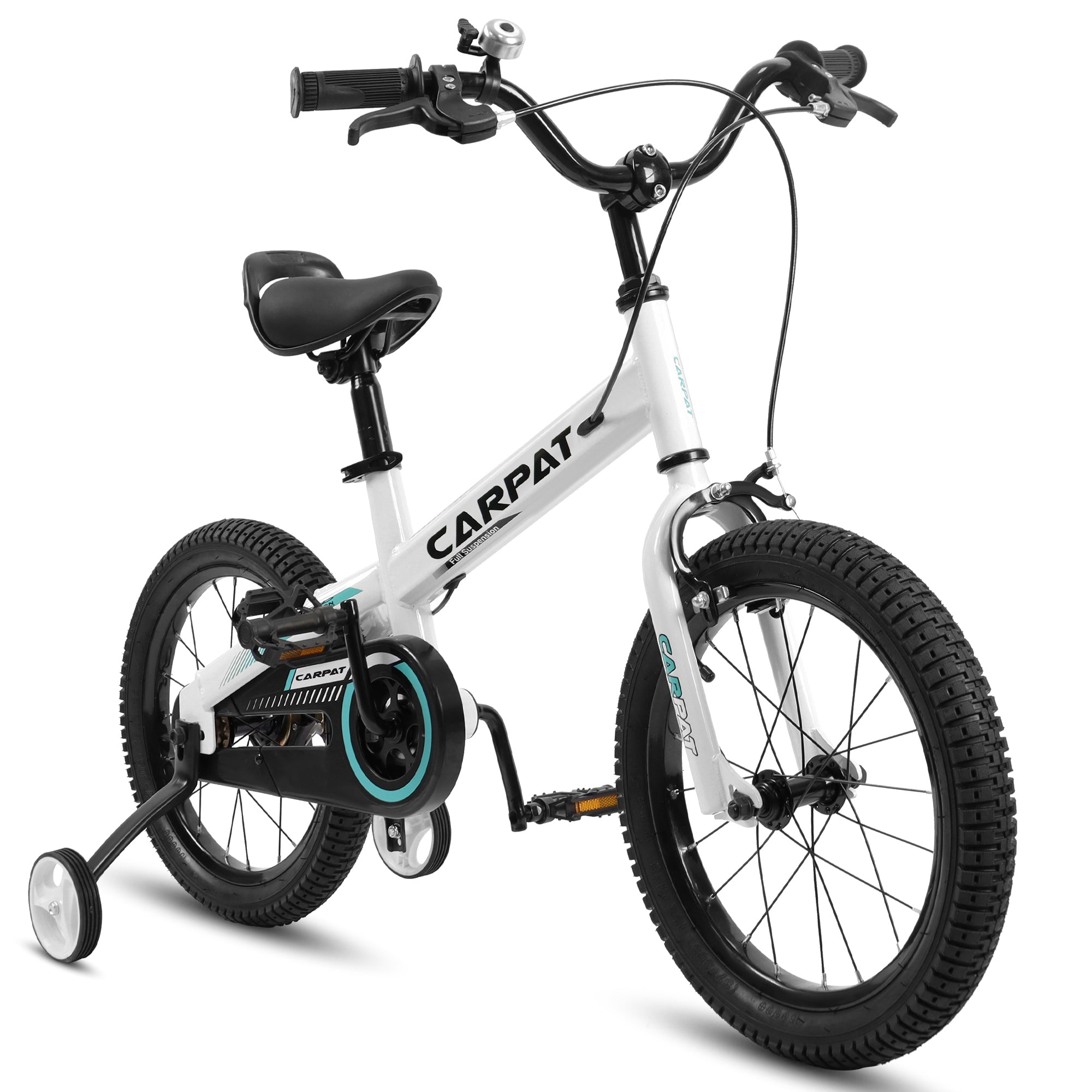 C14112A-Ecarpat-Kids'-Bike-14-Inch-Wheels,-1-Speed-Boys-Girls-Child-Bicycles-For-3-5-Years,-With-Removable-Training-Wheels-Baby-Toys,-Coaster+V-Brake-Exercise-&-Fitness