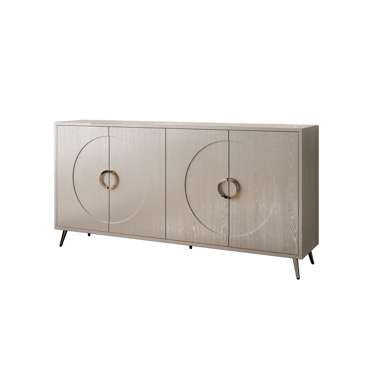 Modern Lacquered 4 Door Wooden Cabinet