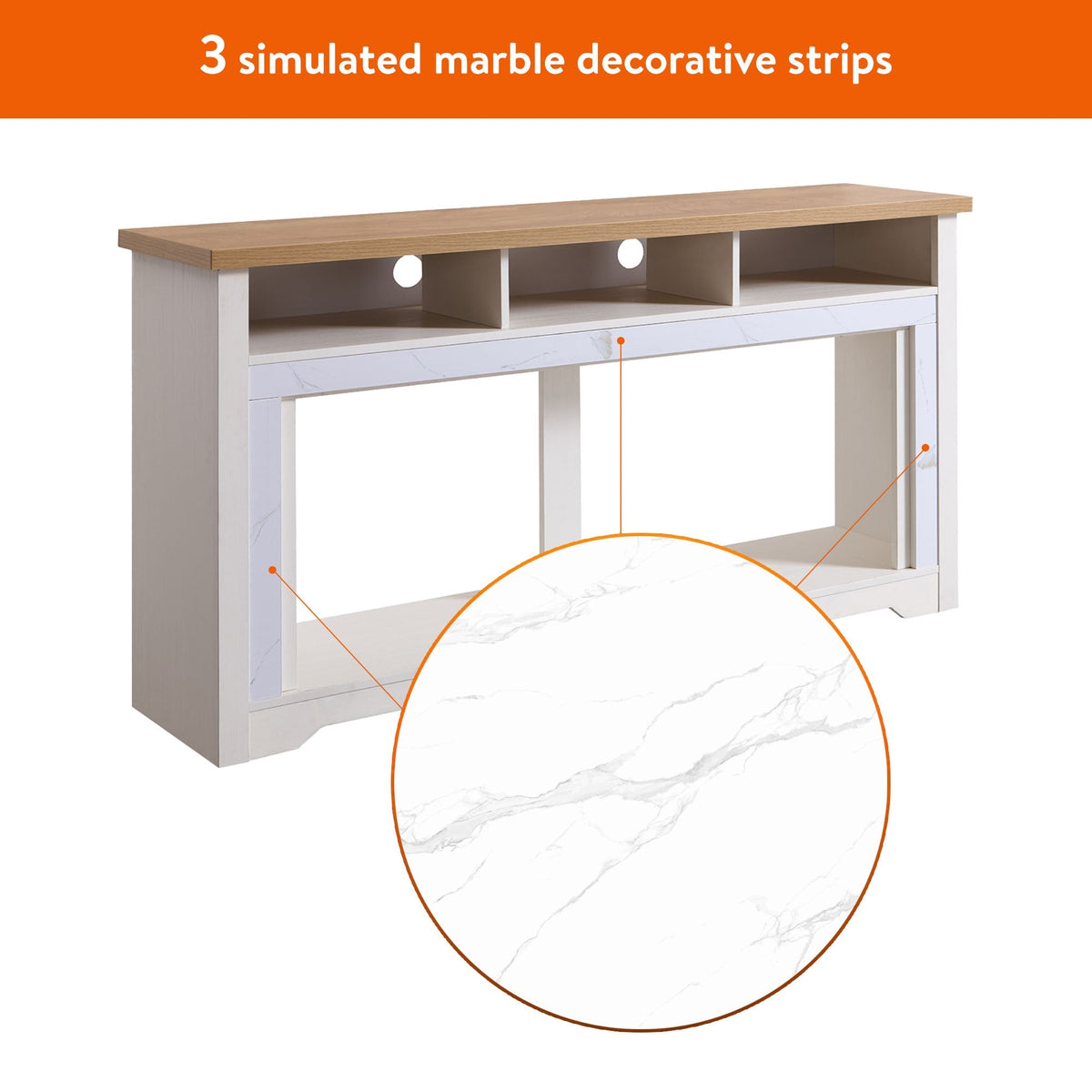 70 Inch Fireplace TV Stand for TVs up to 70" with 60" Smart Electric Fireplace
