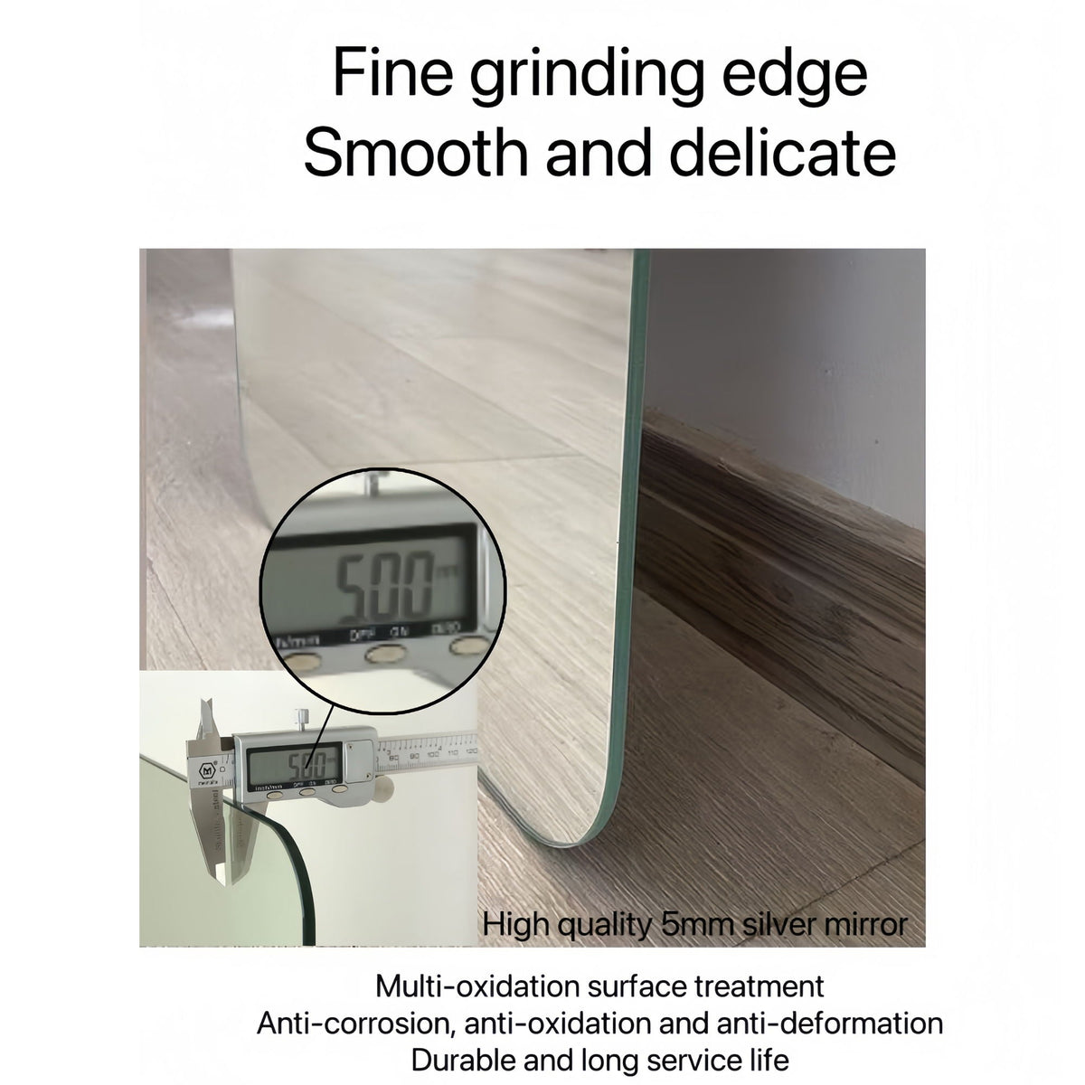 Full Body Round Corner Mirror For Living Room