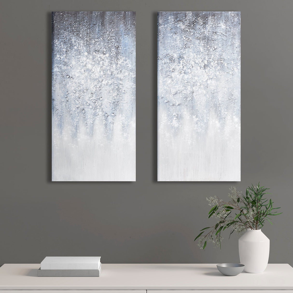Frosted Reverie™ Winter Glaze Diptych Canvas Art Set