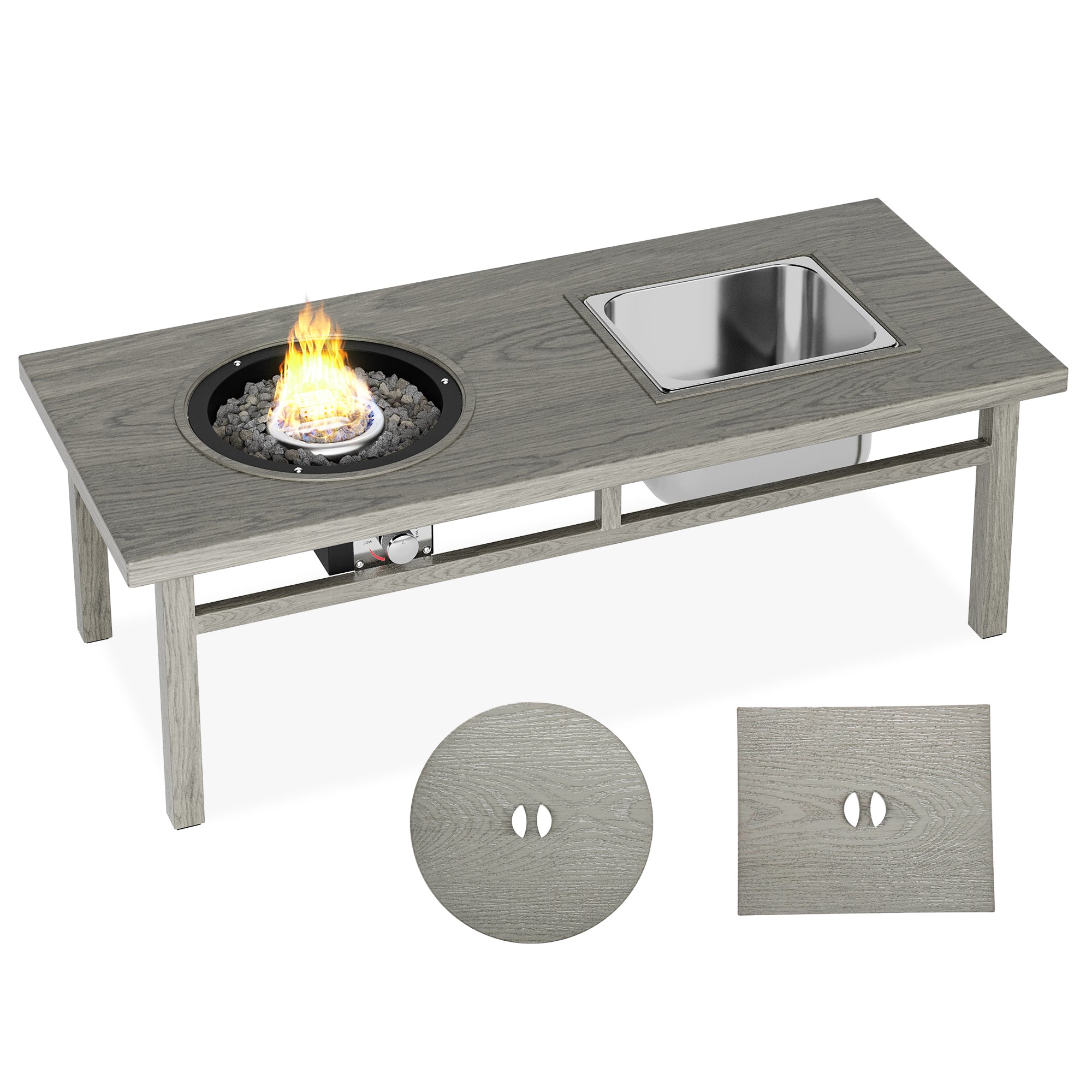 3-in-1-Coffee-Table-with-Ice-Bucket-and-Fire-Pit--Gray-Outdoor-Tables