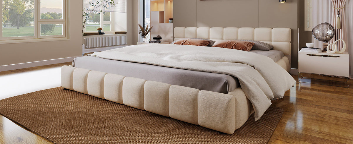 Elegant Chenille Upholstered Bed