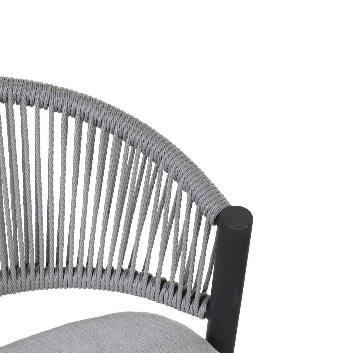 Outdoor 26' Counter Height Metal Frame Counter Stools with Scallop-shaped Backrest & Water-resistant Cushions, Set of