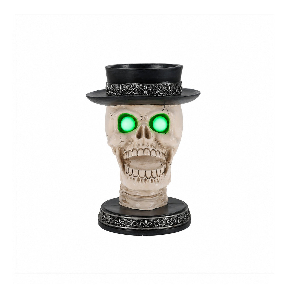 Halloween Skull Candle Holder with Glowing LED