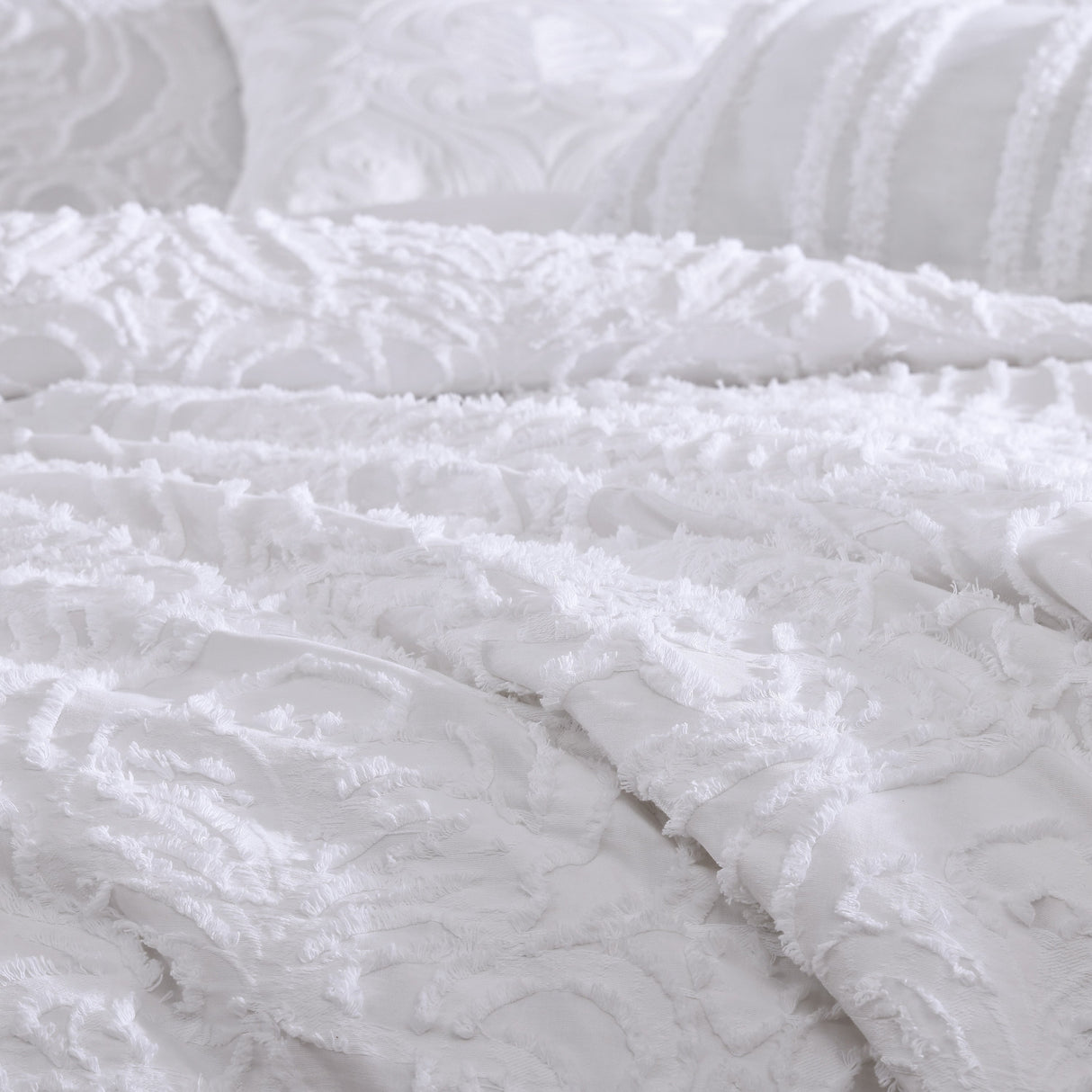 Rhapsody 6 Pc Cotton Clip Jacquard Bedding Ensemble