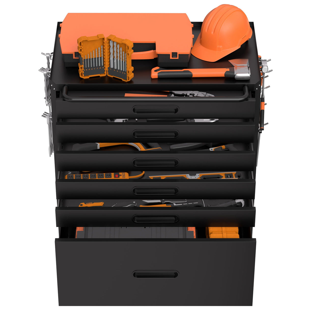 Rolling Tool Cabinet Heavy Duty Garage Storage With Lockable Doors