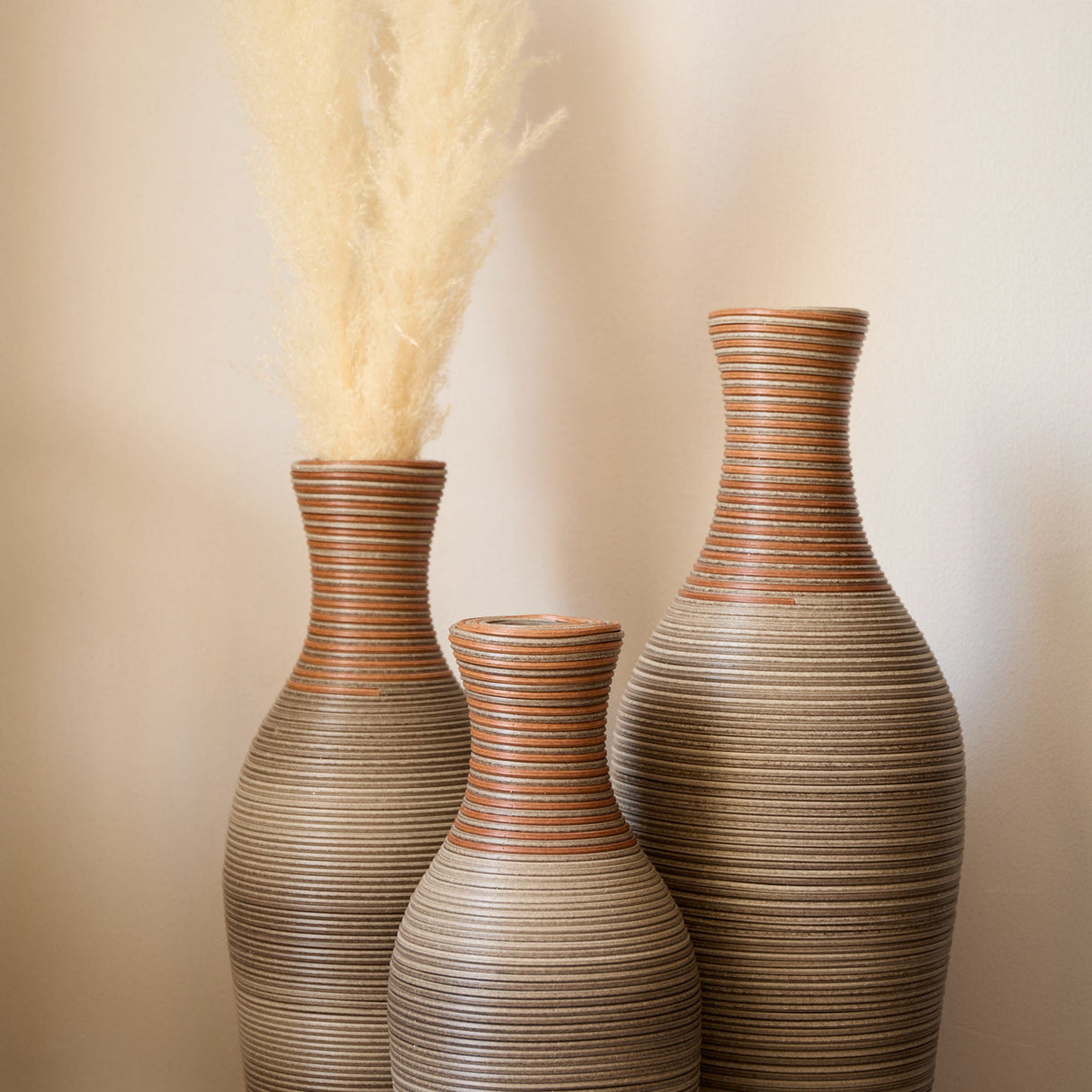 Classic And Neat Floor Vase, High Independent Flower Stand (Set of 3)