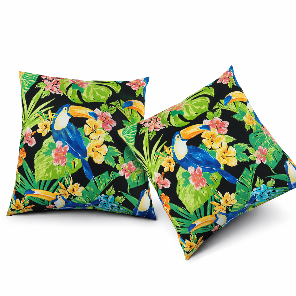 2 Pack Outdoor Pillow Covers - Water-Repellent - 18x18 Inch