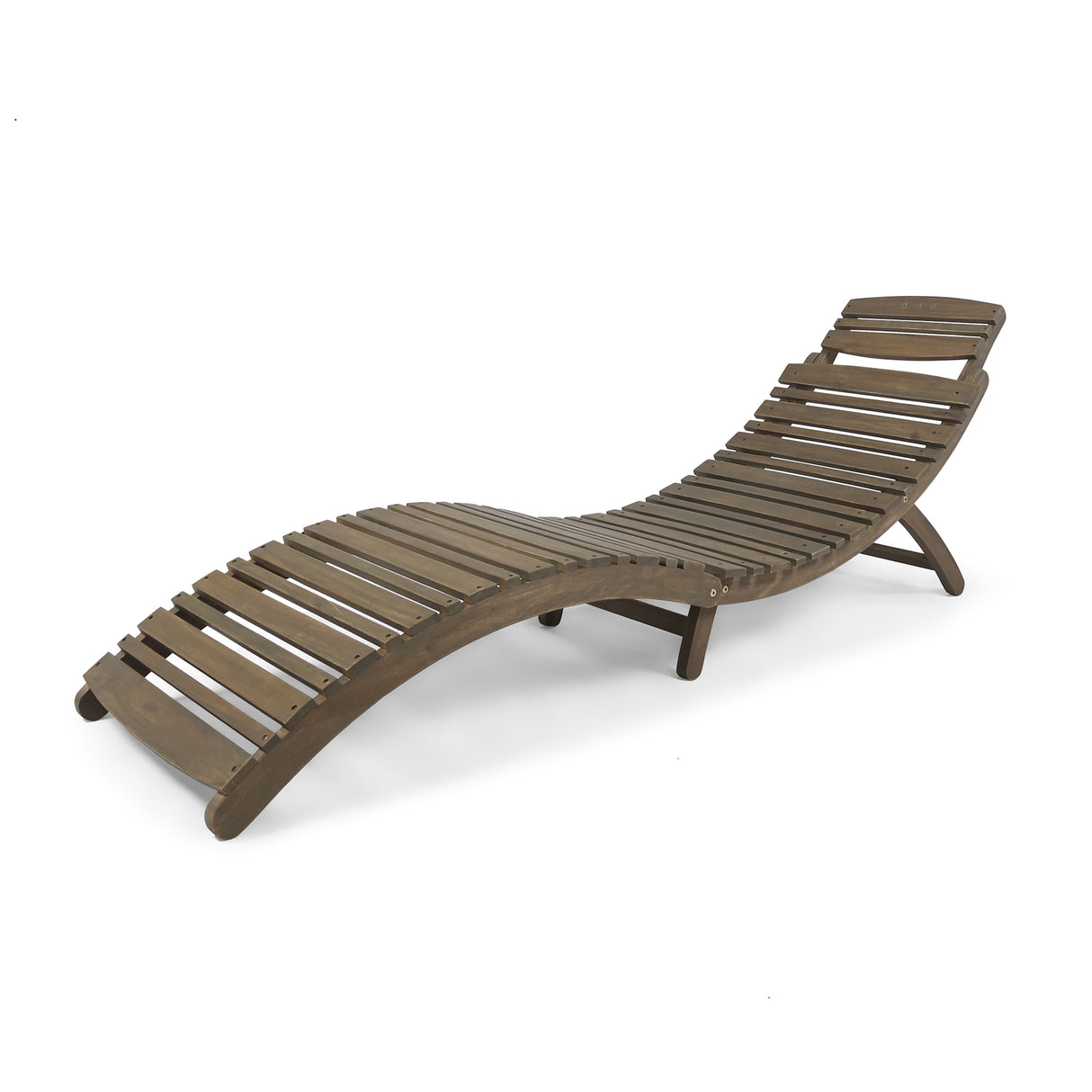 Lahaina foldable outdoor chaise lounge, grey