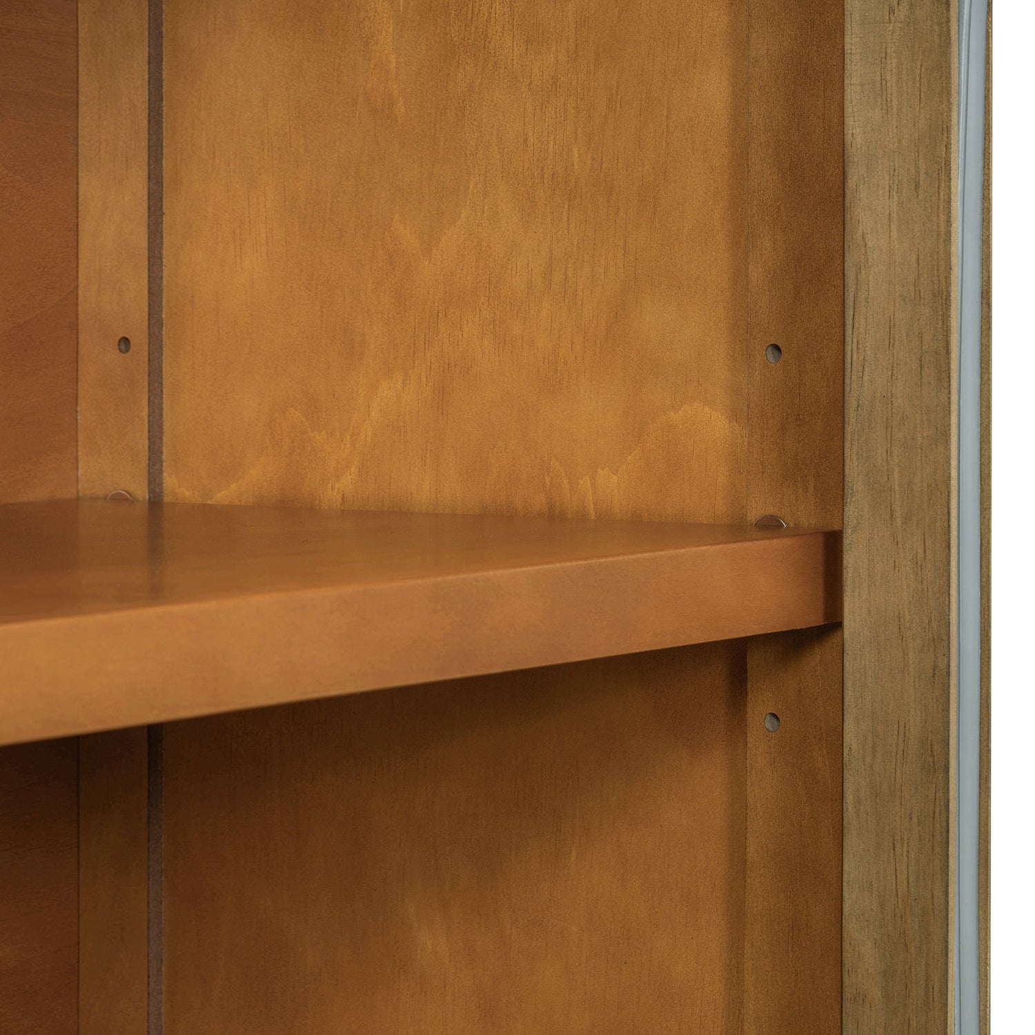 Arched Storage Cabinet with Glass Doors