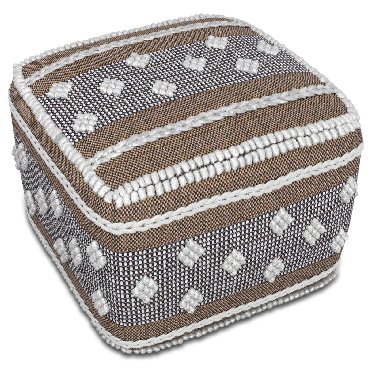 Mapleton Outdoor/Indoor Pouf in Recycled PET Woven Polyester