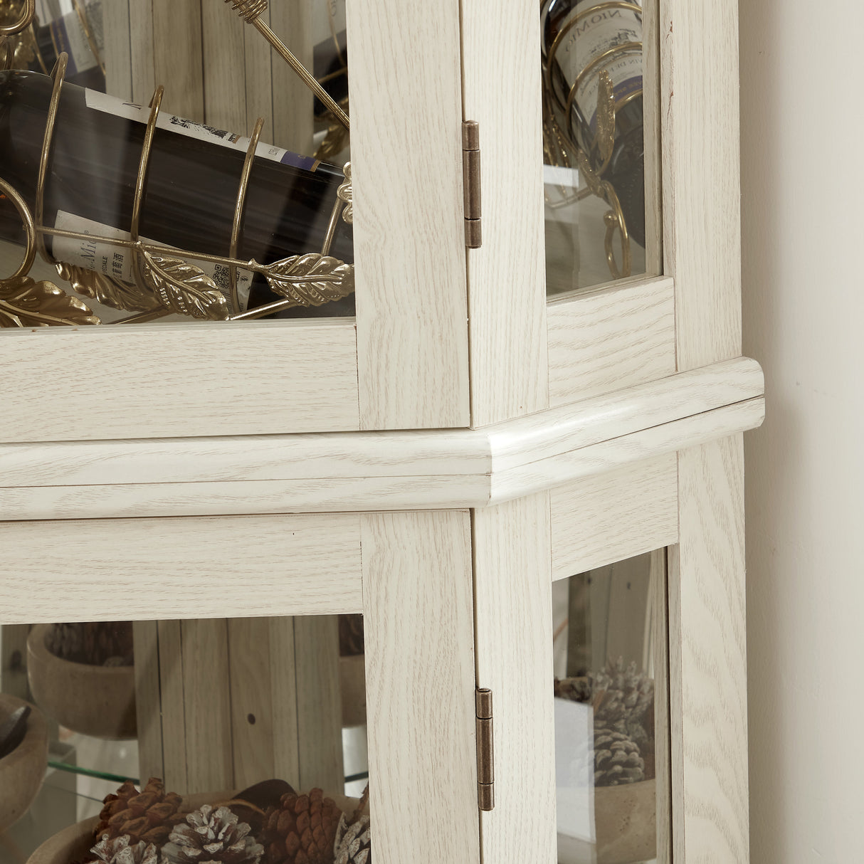 Elegant Lighted Corner Curio Cabinet