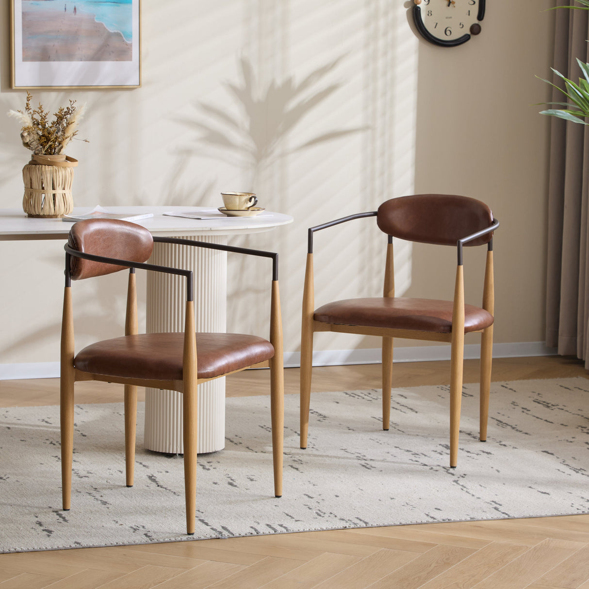 Fielding Mid-Century Modern Dining Chair, Set of 2