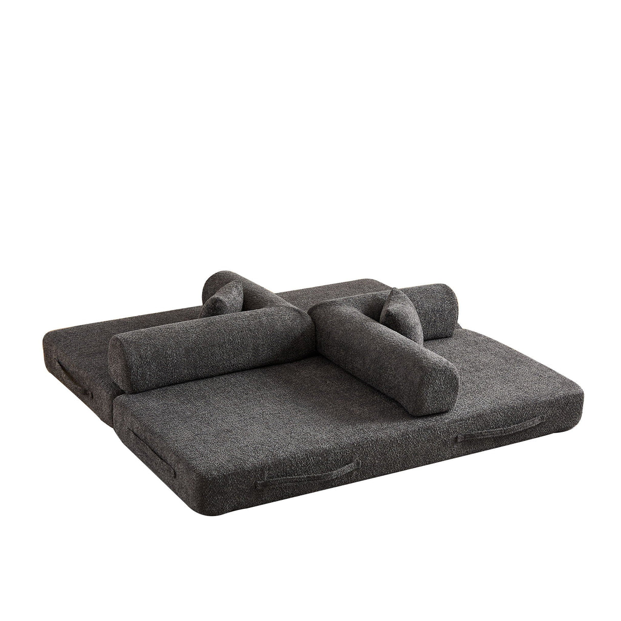 Convertible Sleeper Sofa Bed With Cylindrical Pillow
