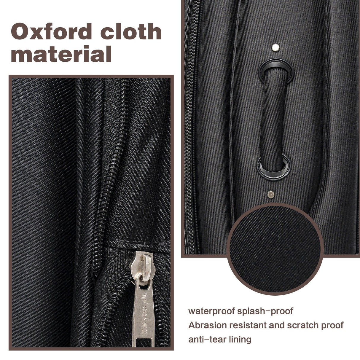 Black 4-Piece Luggage Set – 20”24”28”32”