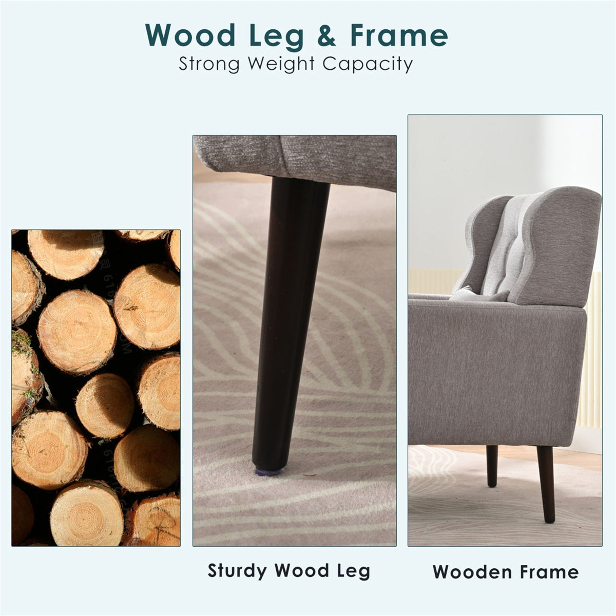Modern Accent Chair, Arm Chairs For Living Room, Upholstered Mordern Armchair, Comfy Soft Padded Lounge Chair In Small Space, Bedroom, With Pillow, Solid Wood Leg