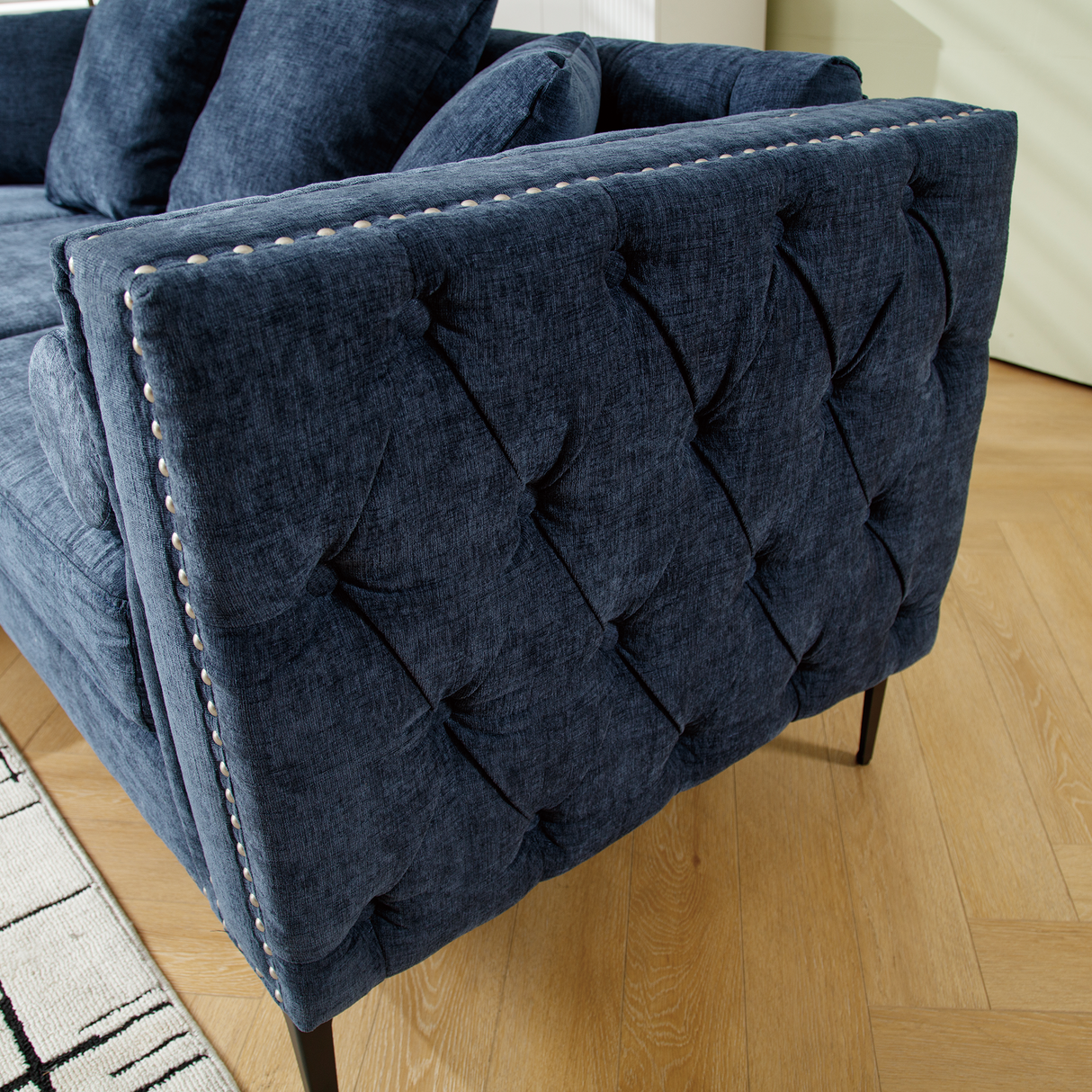 Modern Lounge Chenille Sectional Sofa