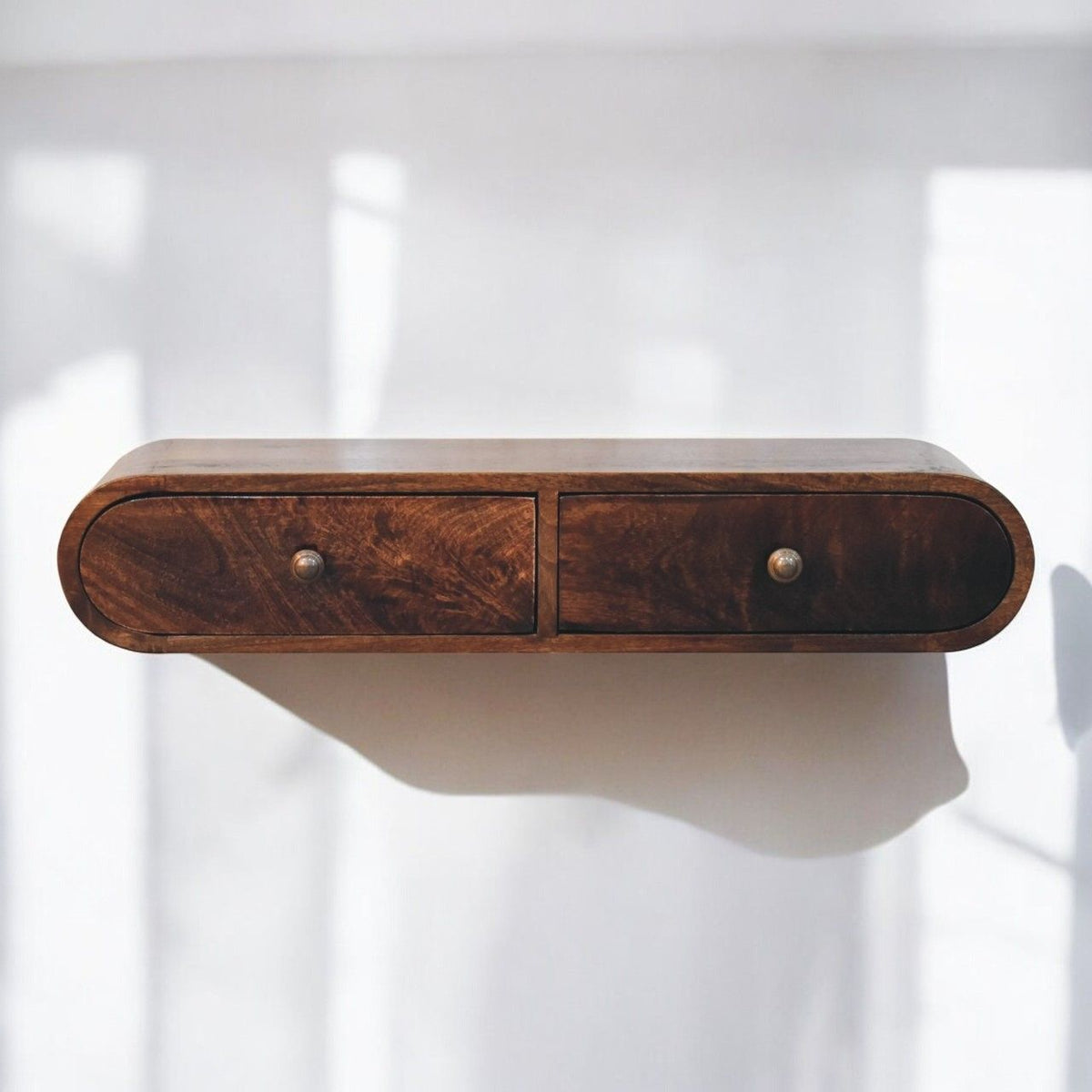 Wall Mounted Console Table - Walnut